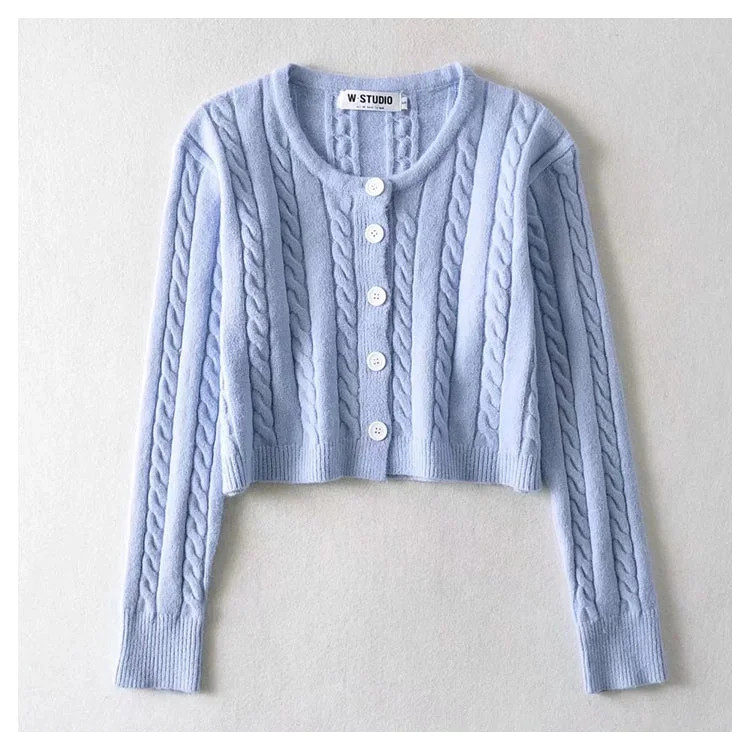 Flower sweater cardigan high waist single breasted long sleeved sweater 7222 Boat Neck Shawl Collar Notched Collar Flower sweater cardigan high waist single breasted long sleeved sweater 7222 Boat Neck Shawl Collar Notched Collar