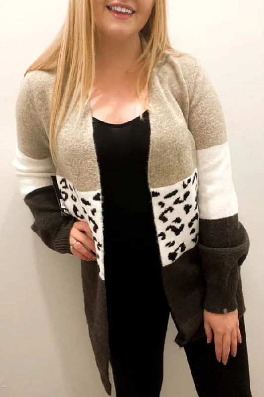 Point Zero Open Front Cardigan Sequined Glittery Shiny