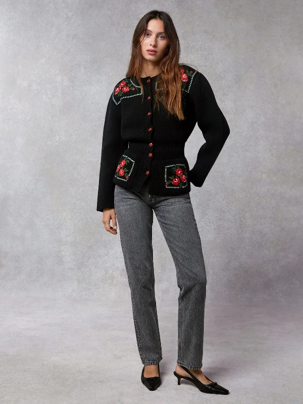Cardigan Atlas Noir Velvet Chenille Corduroy