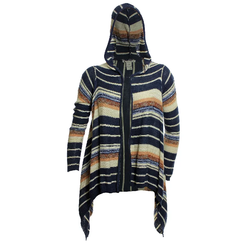 American Rag Multi Color Striped Long Sleeve Hooded Shark Bite Cardigan Sweater Toggled Drawstring Belted American Rag Multi Color Striped Long Sleeve Hooded Shark Bite Cardigan Sweater Toggled Drawstring Belted