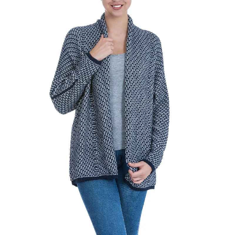 Ocean Warmth Blue and Grey Alpaca Blend Cardigan Mesh Fabric Canvas Fabric Denim Fabric Ocean Warmth Blue and Grey Alpaca Blend Cardigan Mesh Fabric Canvas Fabric Denim Fabric