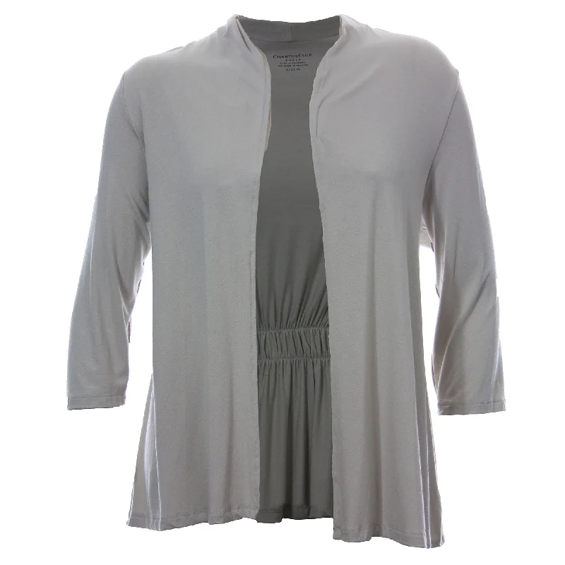 Charter Club Beige 3/4 Sleeve Shrug Cardigan Rayon Fabric Velvet Fabric Corduroy Fabric Charter Club Beige 3/4 Sleeve Shrug Cardigan Rayon Fabric Velvet Fabric Corduroy Fabric