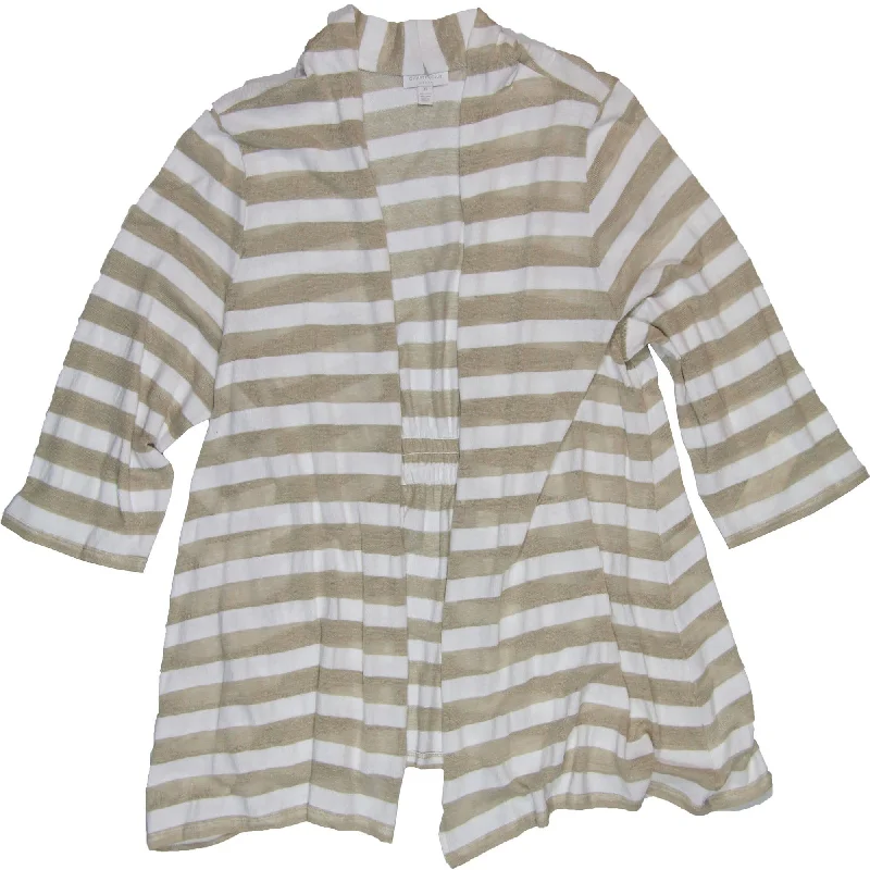 Charter Club Multi Striped Long Sleeve Open Front Cardigan Sweater Denim Fabric Leather Fabric Suede Fabric Charter Club Multi Striped Long Sleeve Open Front Cardigan Sweater Denim Fabric Leather Fabric Suede Fabric
