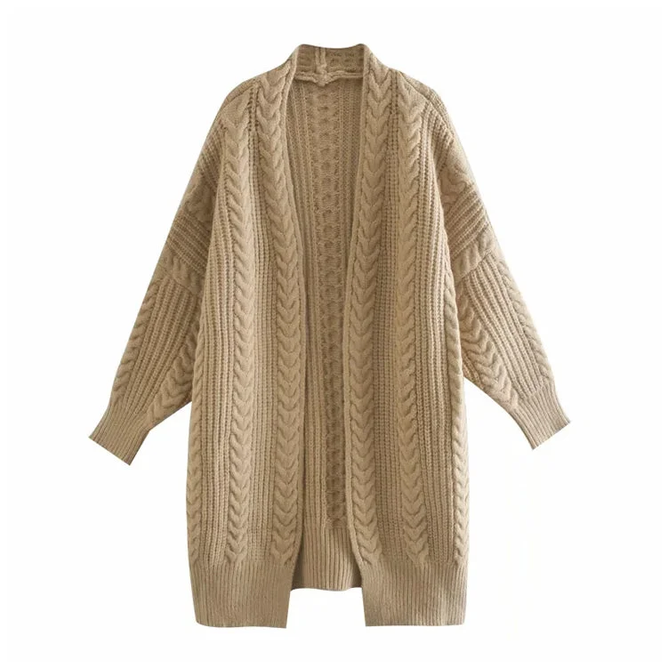 Lazy wind loose medium length knee length knit cardigan 7183 Long Cardigan Short Cardigan Medium Cardigan Lazy wind loose medium length knee length knit cardigan 7183 Long Cardigan Short Cardigan Medium Cardigan