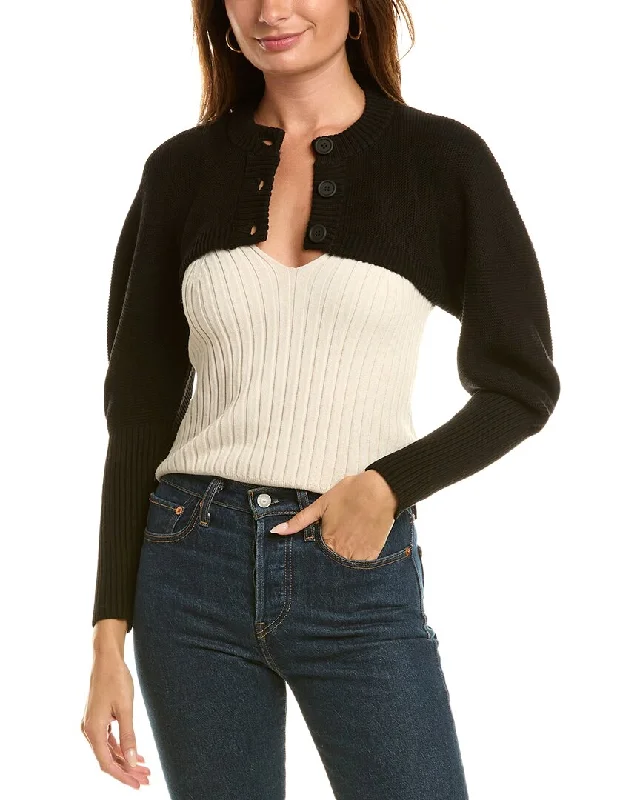 525 America Links Teeny Cardigan Fitted Loose Oversized