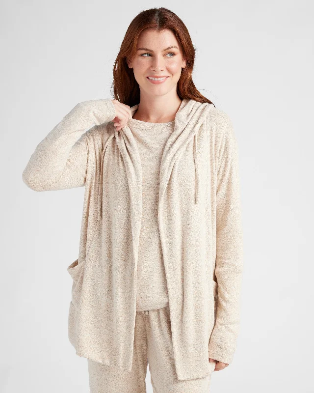 Light Weight Hacci Laguna Cardigan Striped Floral Plaid