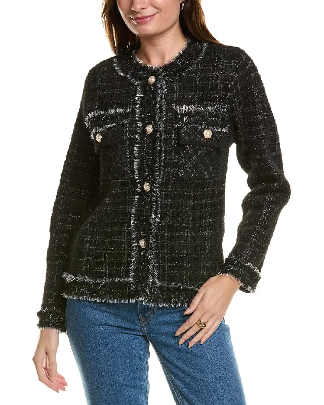 ANNA KAY Droite Cashmere-Blend Cardigan Rayon Fabric Velvet Fabric Corduroy Fabric