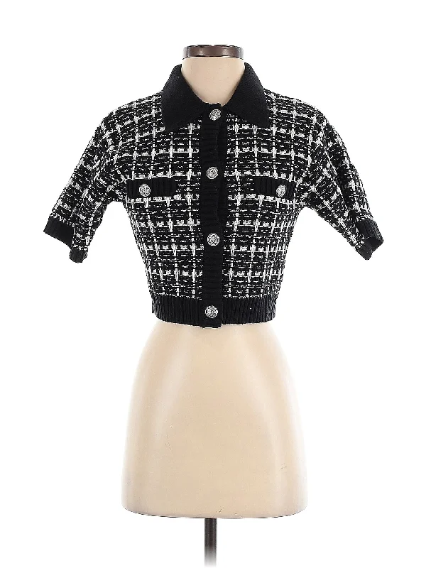 Cardigan Houndstooth Herringbone Solid