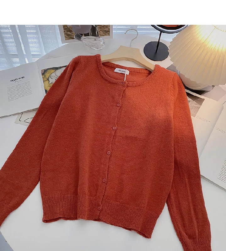 Cardigan knitted coat solid color long sleeve single breasted top 6580 Lightweight Heavyweight Midweight Cardigan knitted coat solid color long sleeve single breasted top 6580 Lightweight Heavyweight Midweight