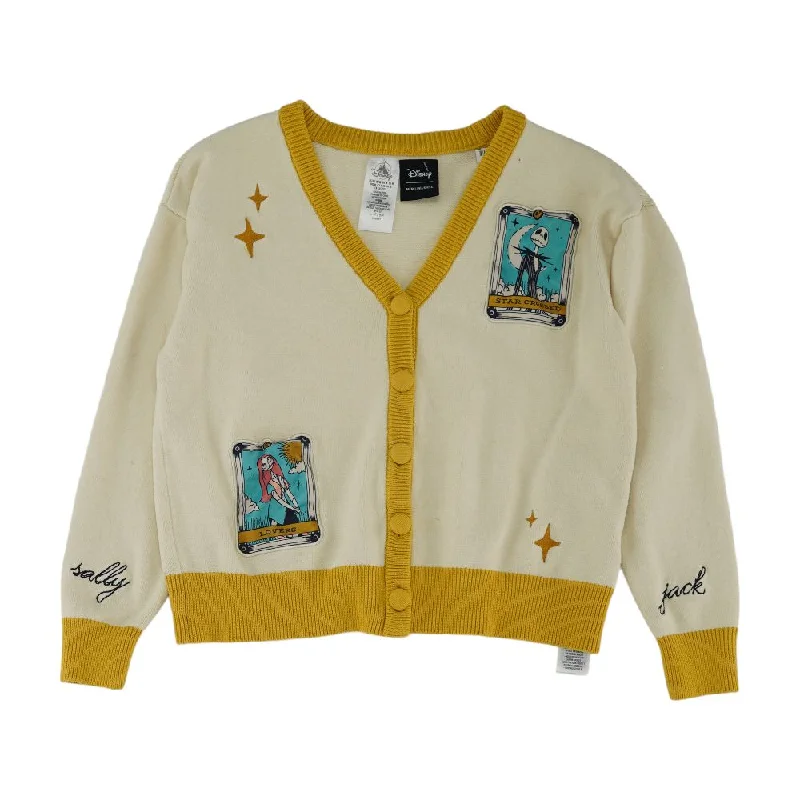 Ivory Embroidery Detail Cardigan Sweater Solid Color Striped Floral Print