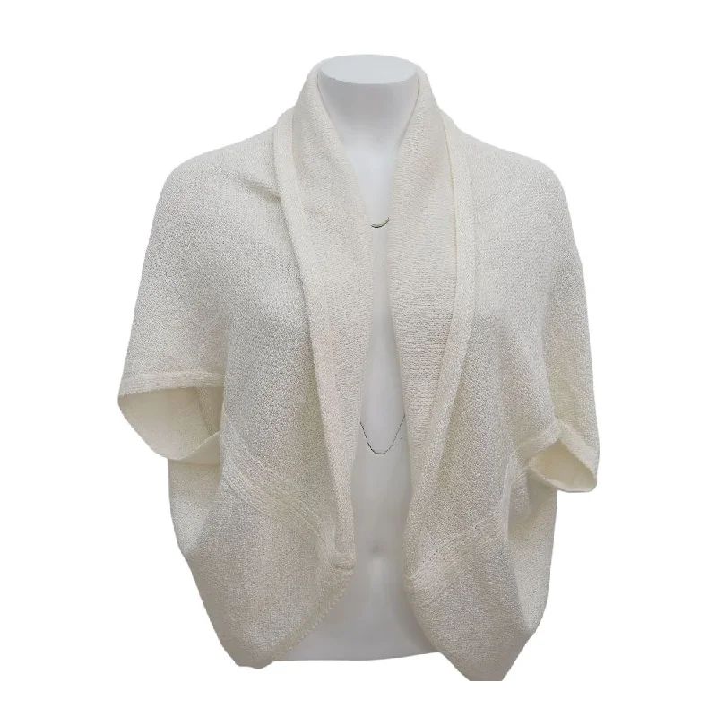 Ivory Solid Cardigan Sweater Asymmetrical,ymmetric Pencil Cardigan