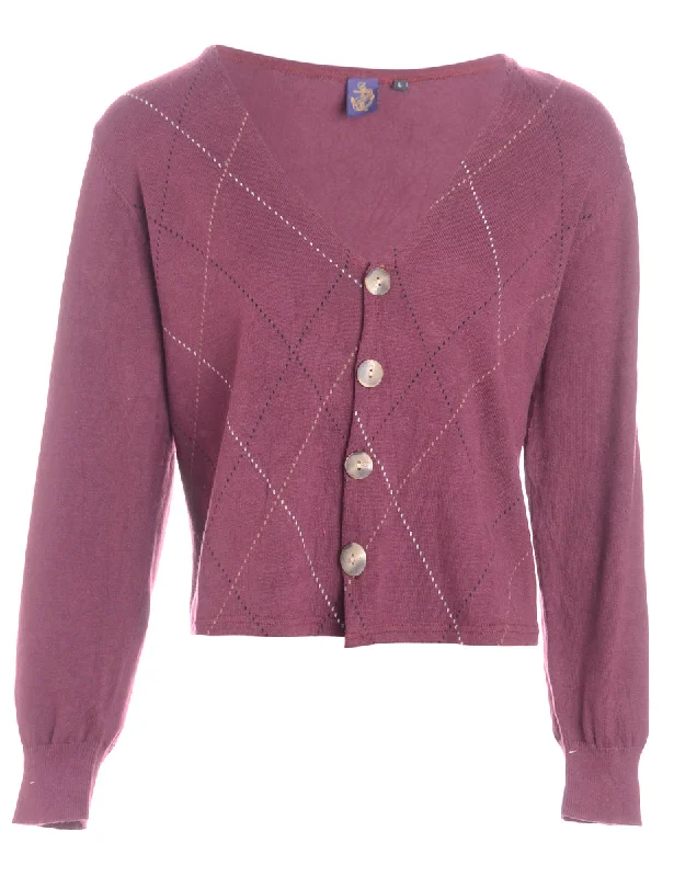 Label Button Front Slouchy Cardigan Wool Fabric Cashmere Fabric Tweed Fabric