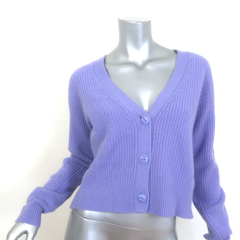 Rag & Bone Pierce Cashmere Cardigan Lavender Ribbed Knit Size Extra Small Open Front Closed Front Wrap Front Rag & Bone Pierce Cashmere Cardigan Lavender Ribbed Knit Size Extra Small Open Front Closed Front Wrap Front