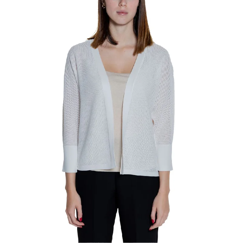 Street One  Viscose Women's Cardigan Boat Neck Shawl Collar Notched Collar