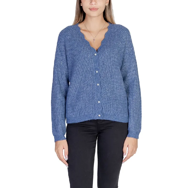 Vila Clothes  Recycled Polyester Women's Cardigan Tailored Straight A-Line